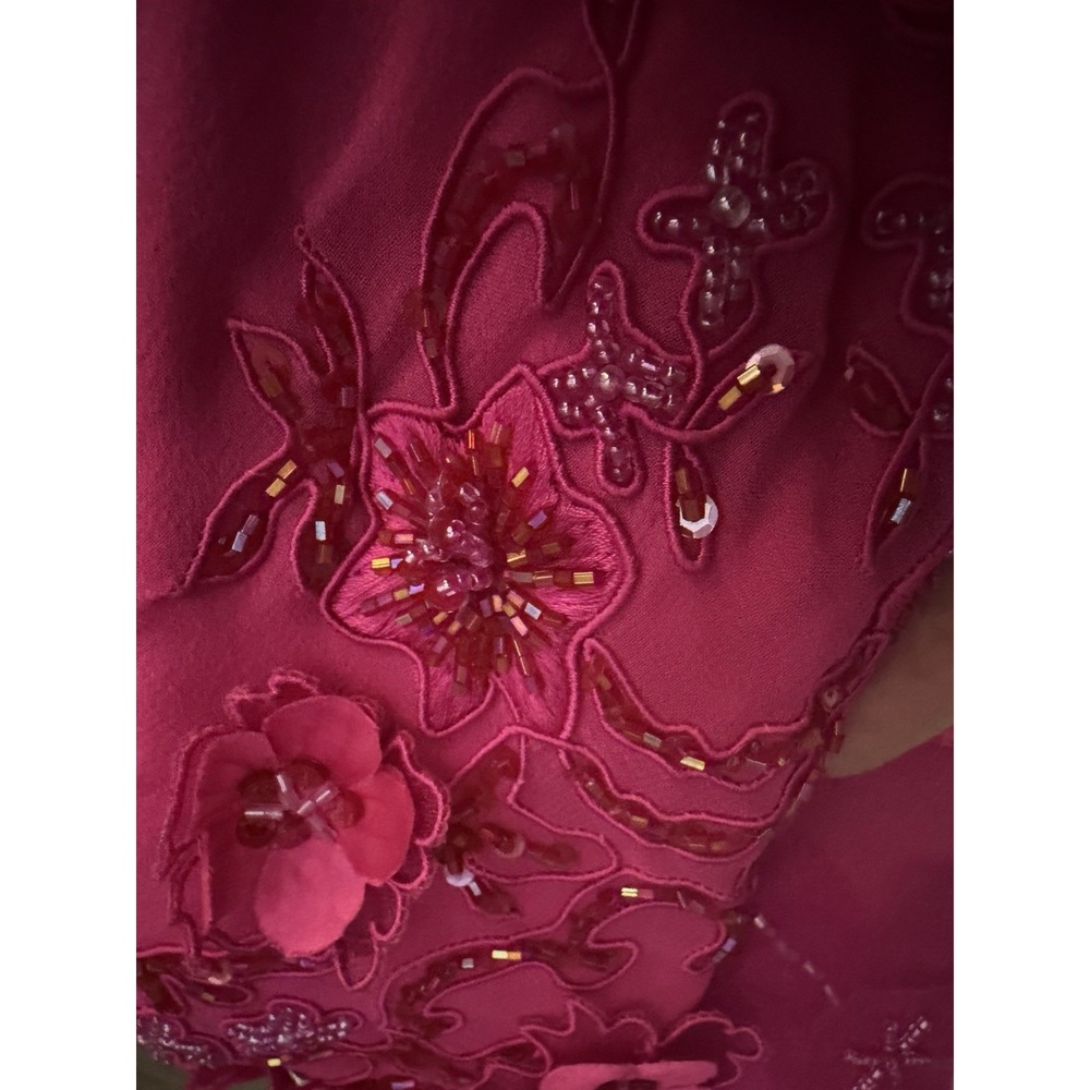 Sue Wong Nocturne vintage silk beaded fringe cocktail dress - Picture 4 of 10